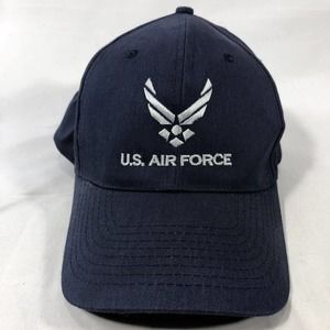 US AIR FORCE HAT CAP DAD MILITARY SNAPBACK ONE SIZE FITS MOST NAVY BLUE OSFM
